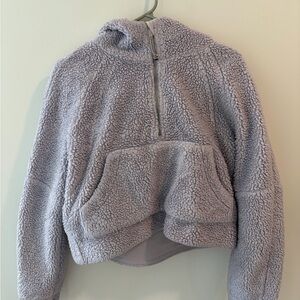 Lululemon Sherpa cropped half-zip hoodie